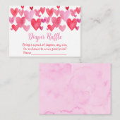 Kleine Sweetheart Baby Dusche Windeln Raffel Begleitkarte (Vorne/Hinten)