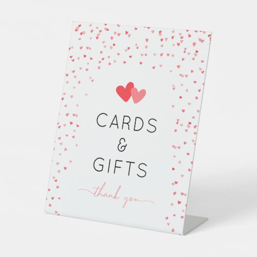 Kleine Sweetheart Baby Duschkarten & Geschenkgutsc Sockelschild (Vorderseite)