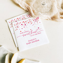 Kleine Sweetheart Babydusche, Babydusche Serviette