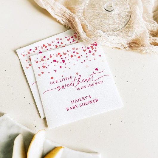 Kleine Sweetheart Babydusche, Babydusche Serviette