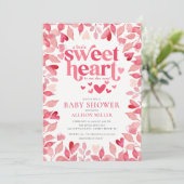 Kleine Sweetheart Babydusche Einladung (Stehend Vorderseite)