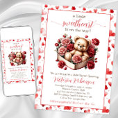 Kleine Sweetheart Bear Baby Dusche Einladung