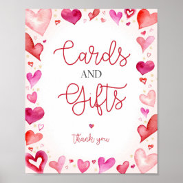 Kleine Sweetheart Cards und Geschenke Zeichen Poster