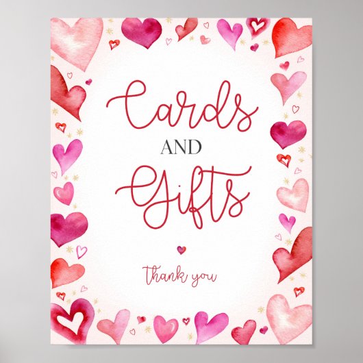 Kleine Sweetheart Cards und Geschenke Zeichen Poster (Vorne)