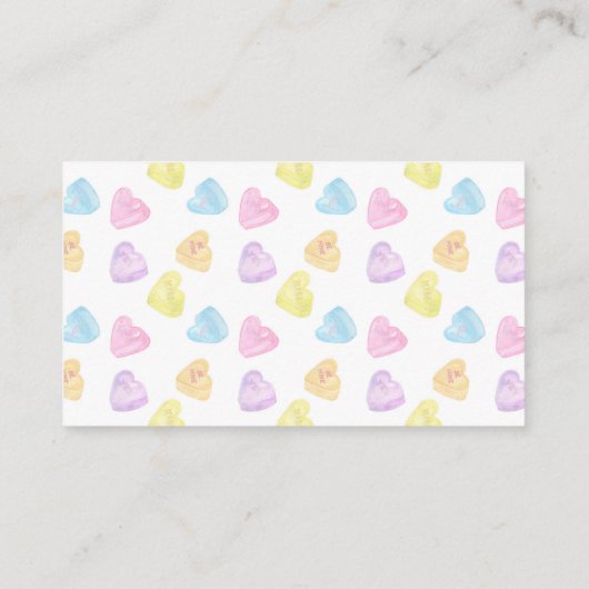 Kleine Sweetheart Diaper Raffle Card Baby Dusche Visitenkarte (Rückseite)