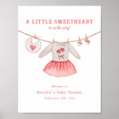 Kleine Sweetheart Dress Valentine Baby Dusche Poster (Vorne)