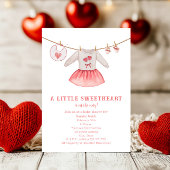 Kleine Sweetheart Kleidung Valentine Baby Dusche Einladung