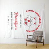 Kleine Sweetheart Teddy Bear Babydusche Hintergrun Wandteppich (Beispiel (Horizontal))