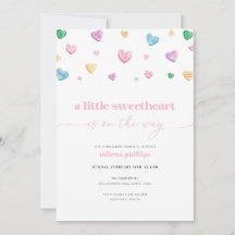 Kleine Sweetheart Valentine Baby Dusche Einladung
