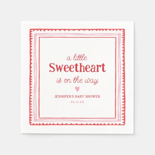 Kleine Sweetheart Valentine-Dusche Serviette (Vorderseite)