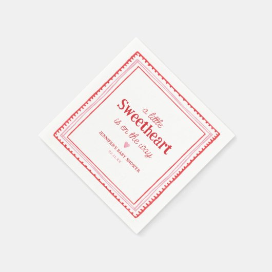 Kleine Sweetheart Valentine-Dusche Serviette (Ecke)