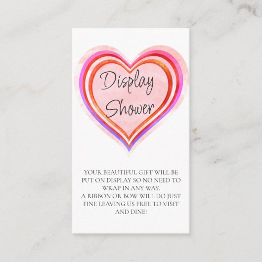 Kleine Sweetheart Wasserfarbendisplay Kinderdusche Begleitkarte (Vorderseite)