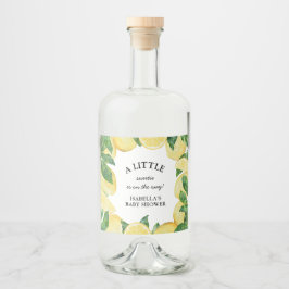 Kleine Sweetie Lemon Baby Dusche Alkoholflaschenetikett