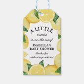 Kleine Sweetie Lemon Baby Dusche Geschenkanhänger (Vorderseite)