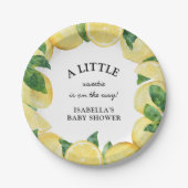 Kleine Sweetie Lemon Baby Dusche Pappteller (Vorderseite)