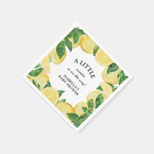 Kleine Sweetie Lemon Baby Dusche Serviette (Ecke)