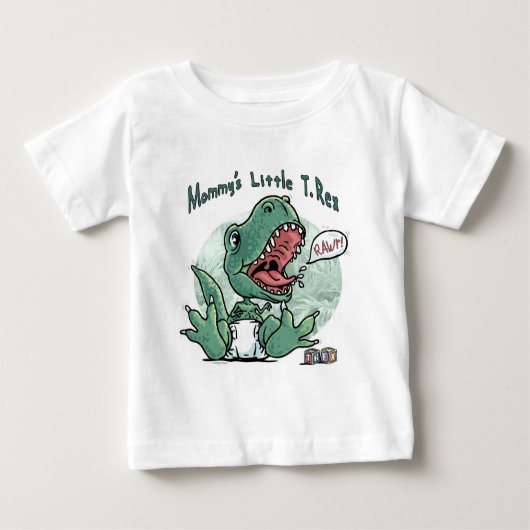 Kleine T. Rex der Mama durch Mudge Studios Baby T-shirt (Vorderseite)