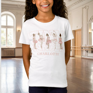 Kleine Tänzer Ballerina Rosa Mädchen Geburtstag T-Shirt