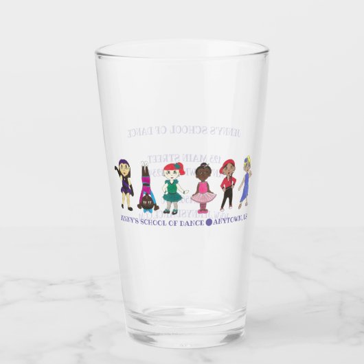 Kleine Tänzer Ballett Stich Jazz Dance Studio Scho Glas (Vorderseite)