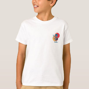 Kleine tapfere blaue Ritter-Held-Kinder T-Shirt