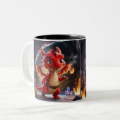Kleine Tasse aus Rotskala - Mythische Fantasie Dri (Vorderseite Links)