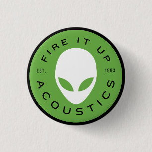 Kleine Taste Alien Kopf Acoustic schwarz Button