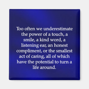 Kleine Taten von kümmerten sich Magnet