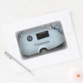 Kleine Teardrop Trailer Sinti und Roma Caravan Cla Rechteckiger Aufkleber (Umschlag)