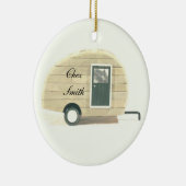 Kleine Teardropwohnwagen-Casa Keramik Ornament (Rechts)