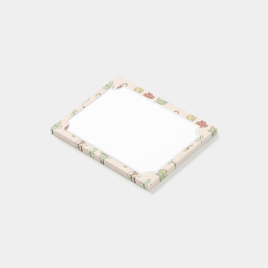 Kleine Teekannen Post-it Klebezettel (angewinkelt)