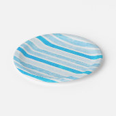 Kleine Teller aus blauem Cracklein (Schrägansicht)