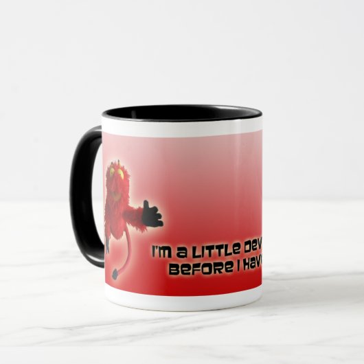 Kleine Teufel-Kaffee-Tasse Tasse (Vorderseite Links)