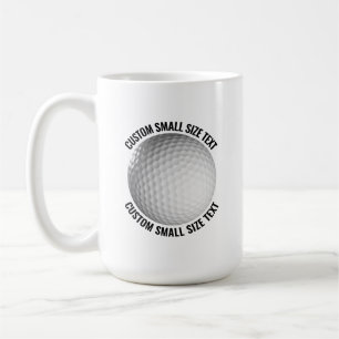 Kleine Text 450ml personalisierte Golf-Tasse Kaffeetasse