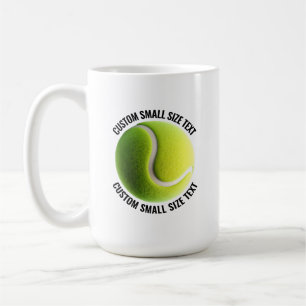 Kleine Text-Tasse 450ml Personalisierter Tennis-Mu Kaffeetasse