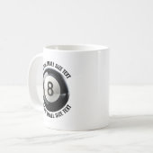 Kleine Textgröße 330ml personalisierter 8-Ball-Bec Kaffeetasse (Vorderseite Links)