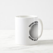 Kleine Textgröße 330ml personalisierter Golfbecher Kaffeetasse (VorderseiteRechts)