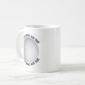 Kleine Textgröße 330ml personalisierter Golfbecher Kaffeetasse (Vorderseite Links)