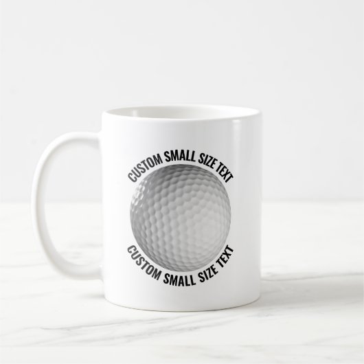 Kleine Textgröße 330ml personalisierter Golfbecher Kaffeetasse (Links)