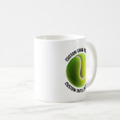 Kleine Textgröße 330ml personalisierter Tennismug Kaffeetasse (VorderseiteRechts)