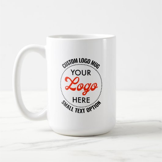Kleine Textwerbung Custom Logo Tasse 15oz (Links)
