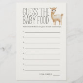 Kleine Tiere Baby Shower Ratet Baby Food Game Flyer (Vorne)