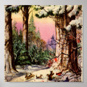 Kleine Tiere im Schnee Poster (Vorne)