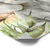 Kleine Tiere Safari Jungle Baby Dusche Willkommen Poster (Ecke)