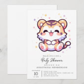 Kleine Tiger Baby-Dusche Einladung (Vorne/Hinten)