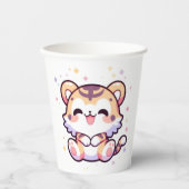 Kleine Tiger Baby-Dusche Pappbecher (Vorderseite)