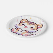 Kleine Tiger Baby-Dusche Pappteller (Schrägansicht)