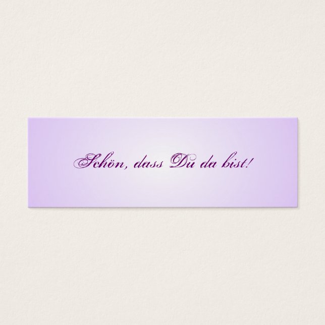 Kleine Tischkarten für die Hochzeitstafel (Vorderseite)