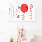Kleine Tomatie wird Eins Cute 1. Geburtstag Banner (InSitu)