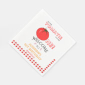 Kleine Tomatie wird Eins Süßer 1. Geburtstag Serviette (Ecke)