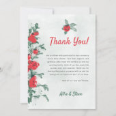 Kleine Tomato Rustic Chic Watercolor Babydusche Dankeskarte (Vorderseite)